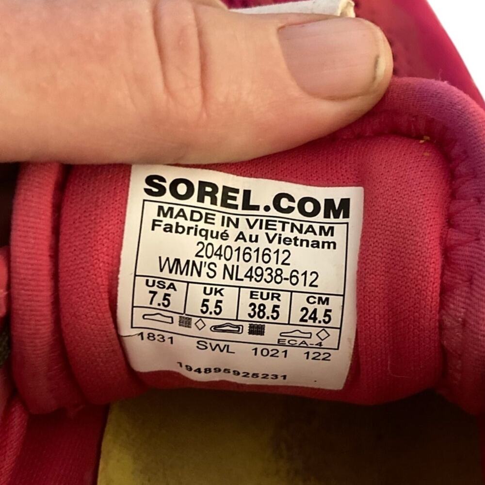 Sorel Kinetic Breakthru Day Lace Cactus Pink & Jet Sz‎ 7.5 - Picture 9 of 9